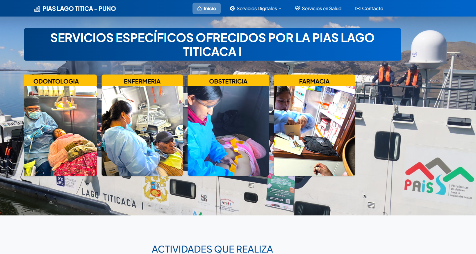 Pagina Web Administrable - Plataforma Itinerante de Acción Social (PIAS)  - Diresa Puno